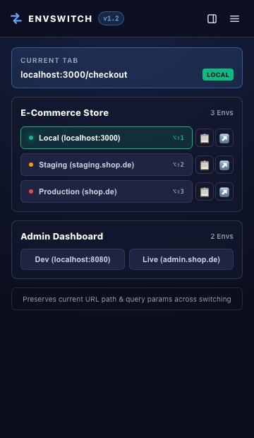 EnvSwitch — Instant Environment & Domain Switcher for Developers